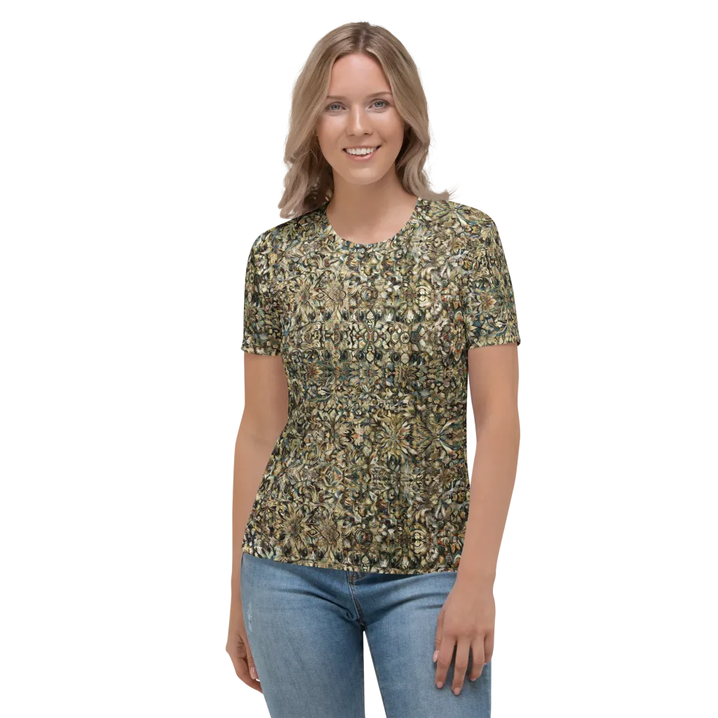 Mossfire Tapestry on Women's Crew Neck T-Shirt — Front