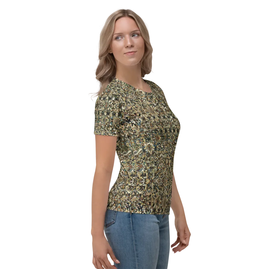 Mossfire Tapestry on Women's Crew Neck T-Shirt — Right