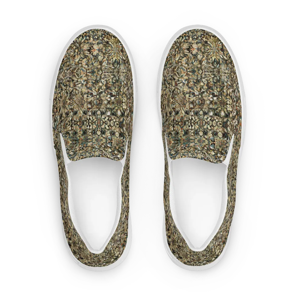 Mossfire Tapestry on Men's Slip-On Canvas Shoes — Front