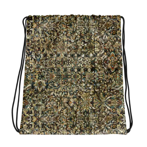 Mossfire Tapestry on a Drawstring Bag