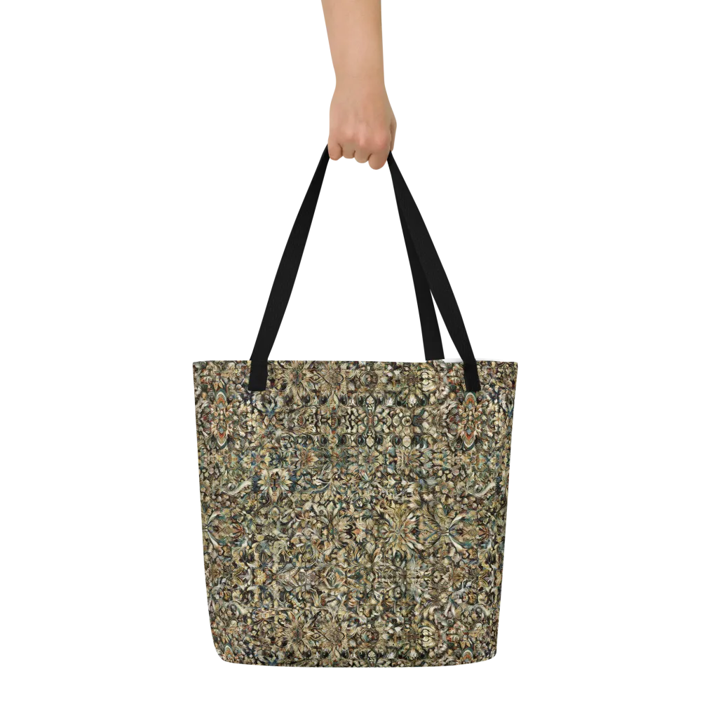Mossfire Tapestry on Large Tote Bag W/ Pocket — Front