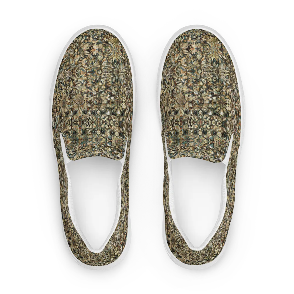 Mossfire Tapestry on Women's Slip-On Canvas Shoes — Front