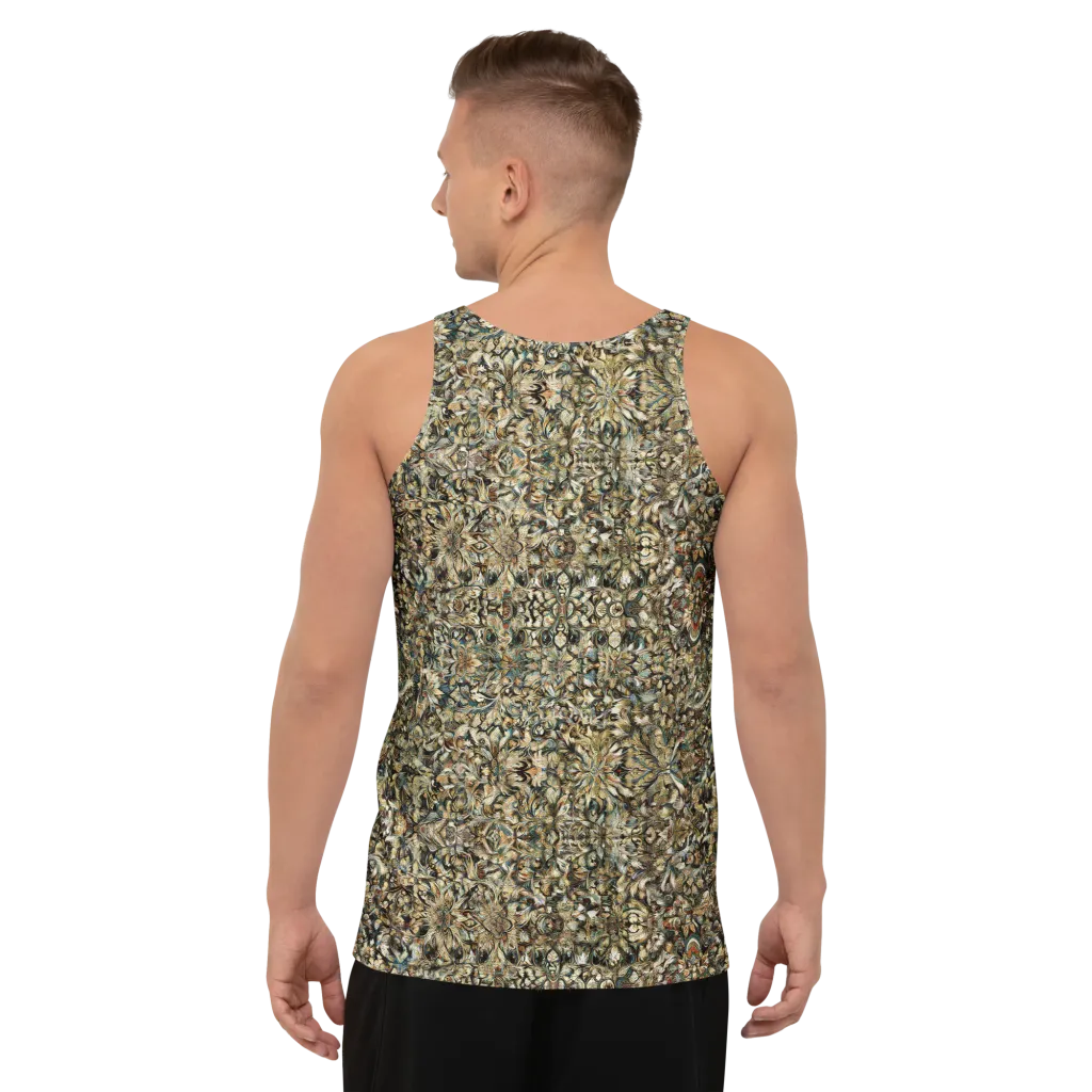 Mossfire Tapestry on Men's Tank Top — Back