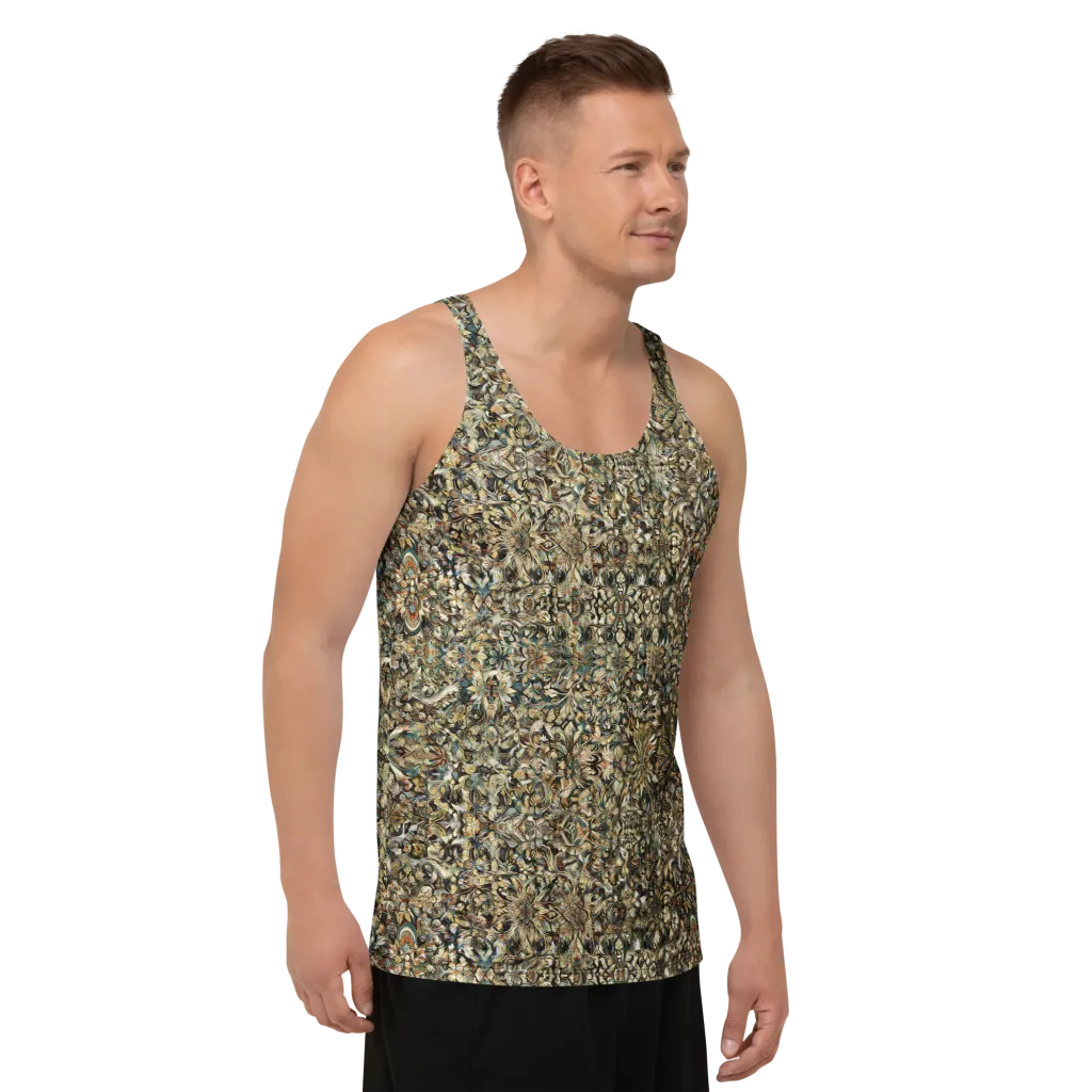 Mossfire Tapestry on Men's Tank Top — Right Front