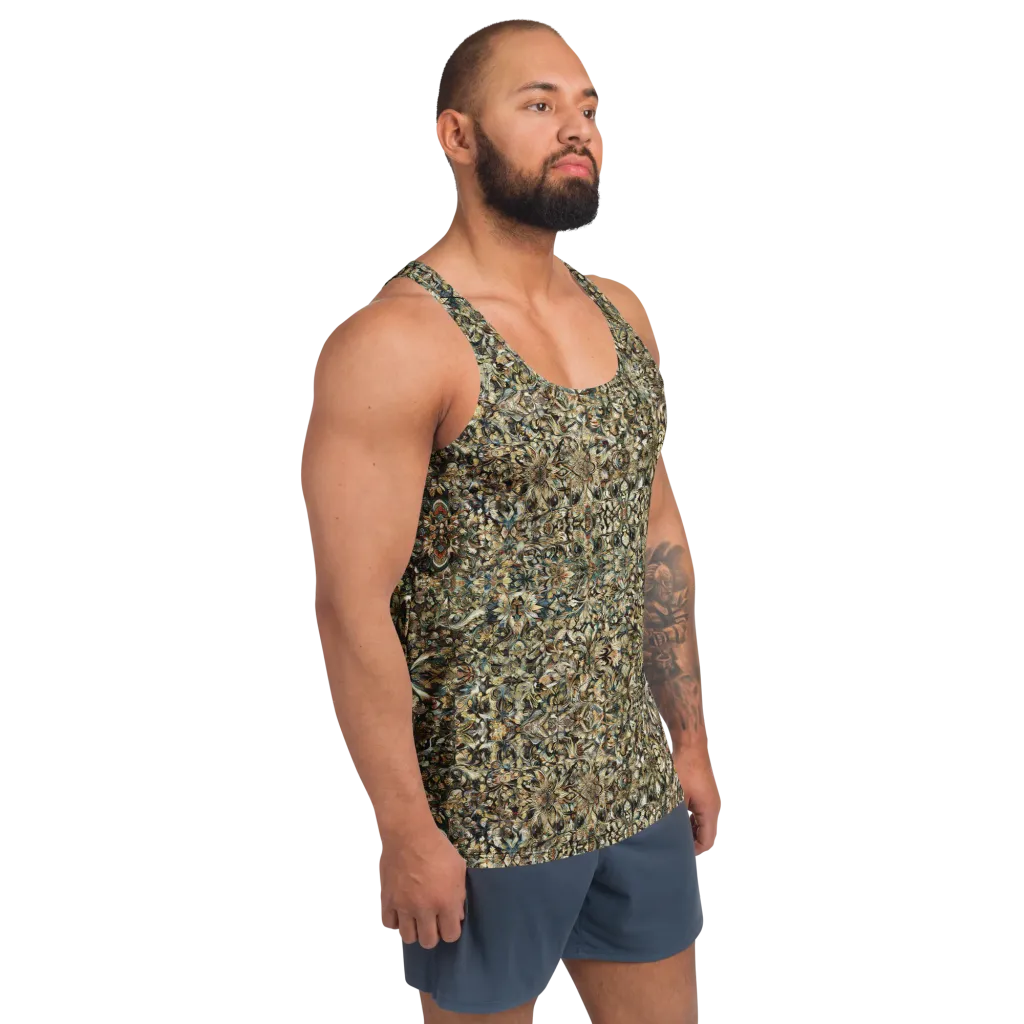 Mossfire Tapestry on Men's Tank Top — Right Front