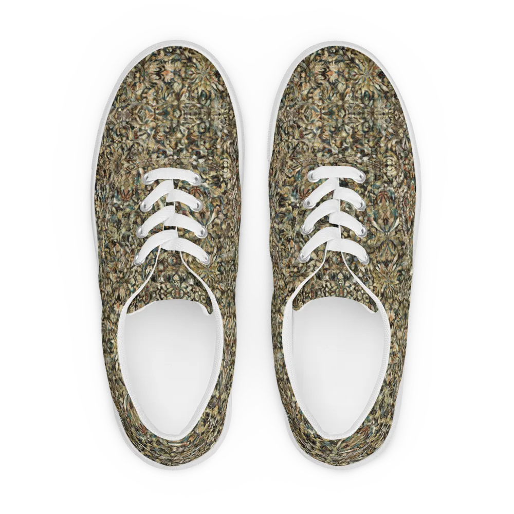Mossfire Tapestry on Men's Lace-Up Canvas Shoes — Front