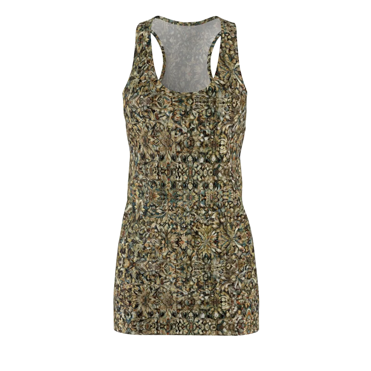 Mossfire Tapestry on Racerback Dress — Front