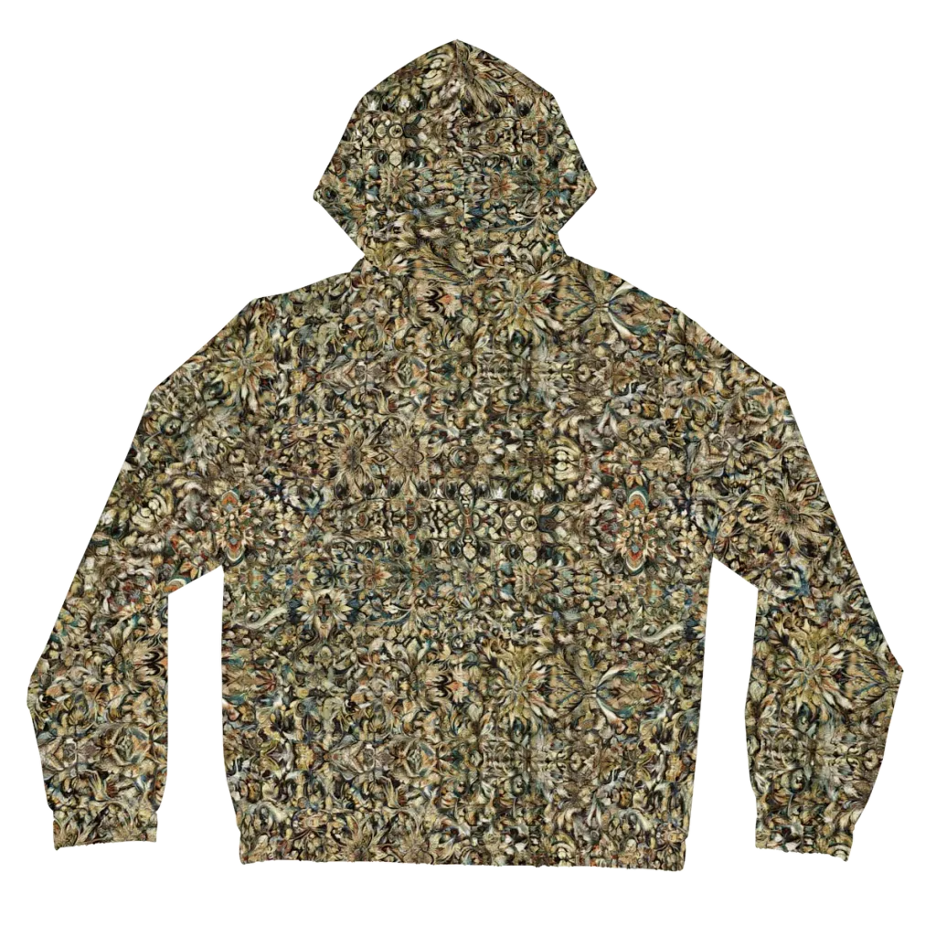 Mossfire Tapestry on Women's Full-Zip Hoodie — Back