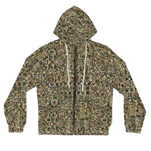 Mossfire Tapestry on a Women's Full-Zip Hoodie