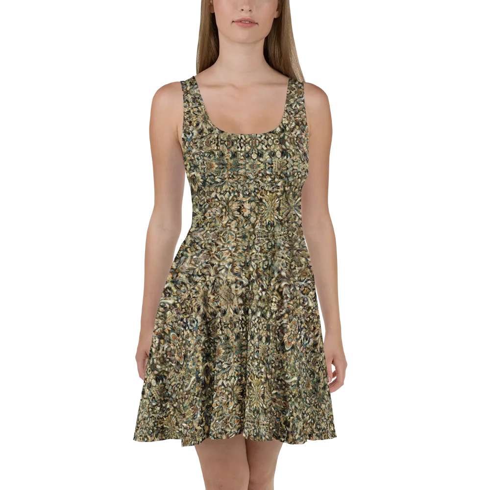 Mossfire Tapestry on Skater Dress — Front
