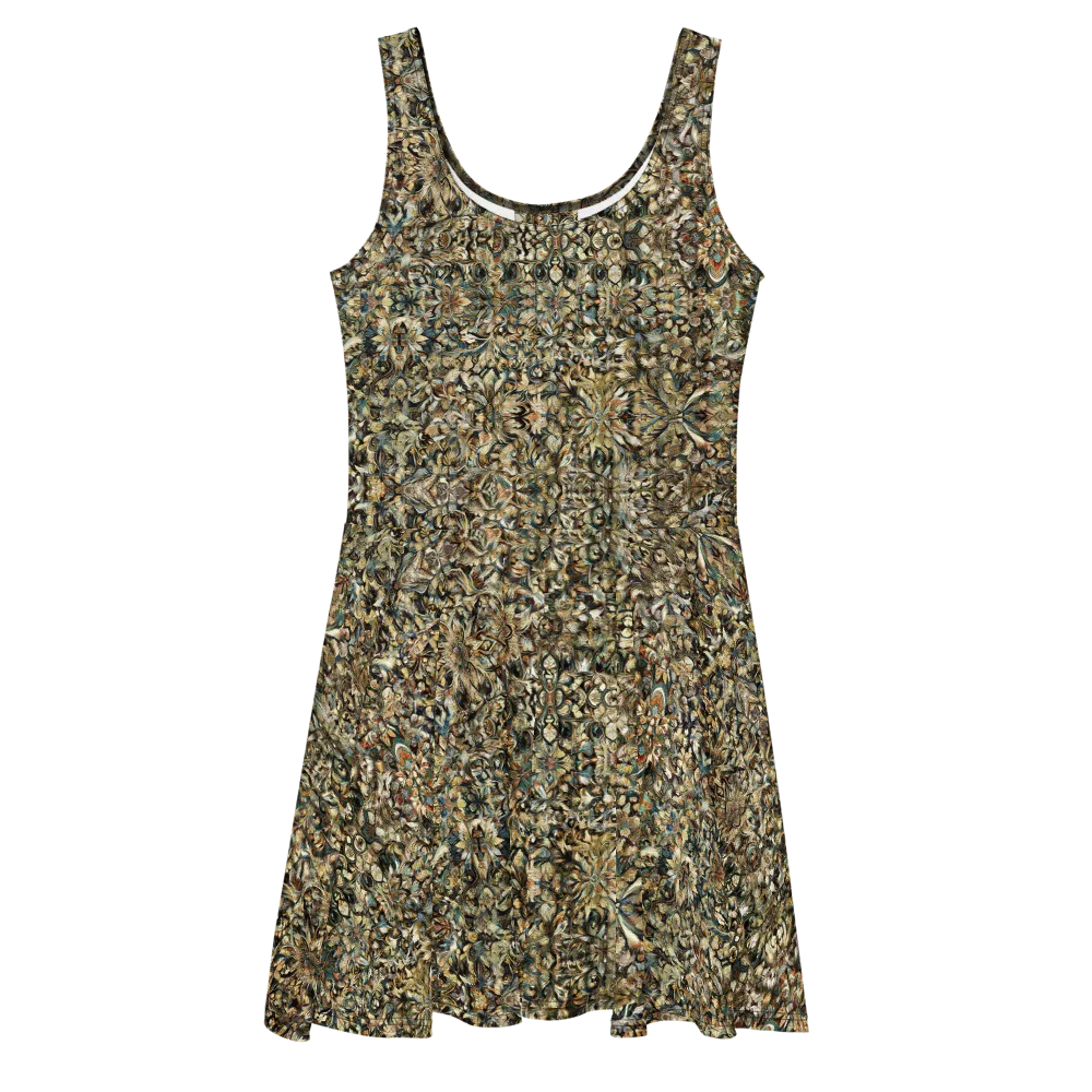 Mossfire Tapestry on Skater Dress — Front