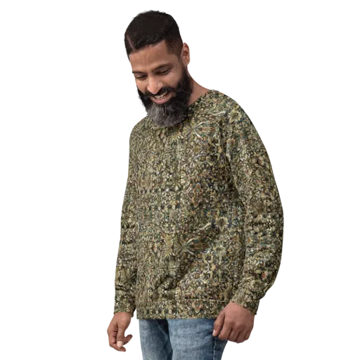 Mossfire Tapestry on a Sweatshirt