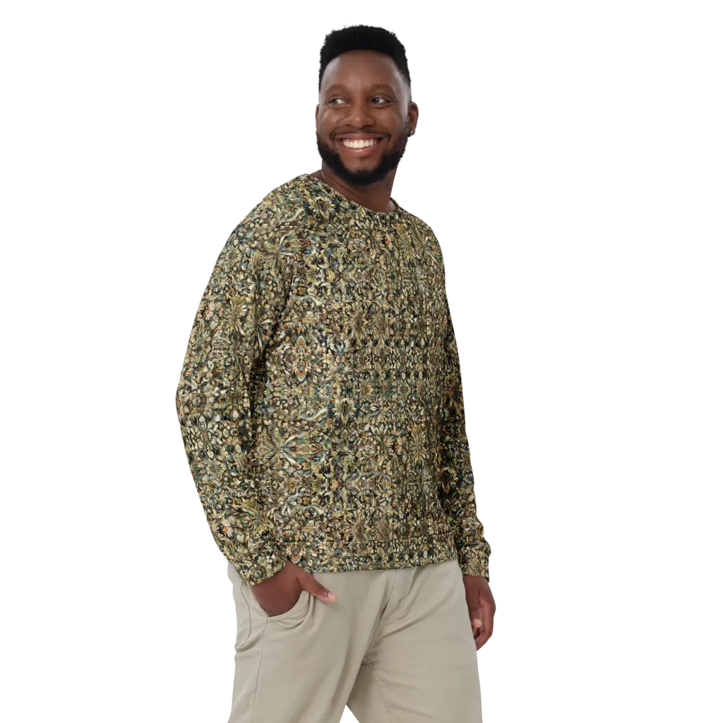 Mossfire Tapestry on Sweatshirt — Front