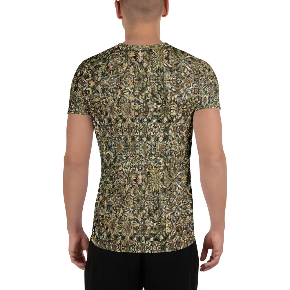 Mossfire Tapestry on Men's Athletic T-Shirt — Back
