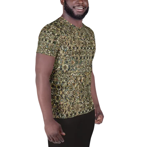 Mossfire Tapestry on a Men's Athletic T-Shirt