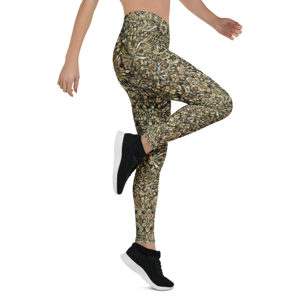Mossfire Tapestry on Leggings — Right