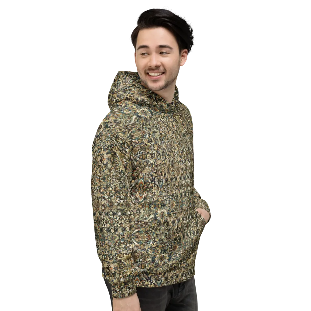 Mossfire Tapestry on Hoodie — Right
