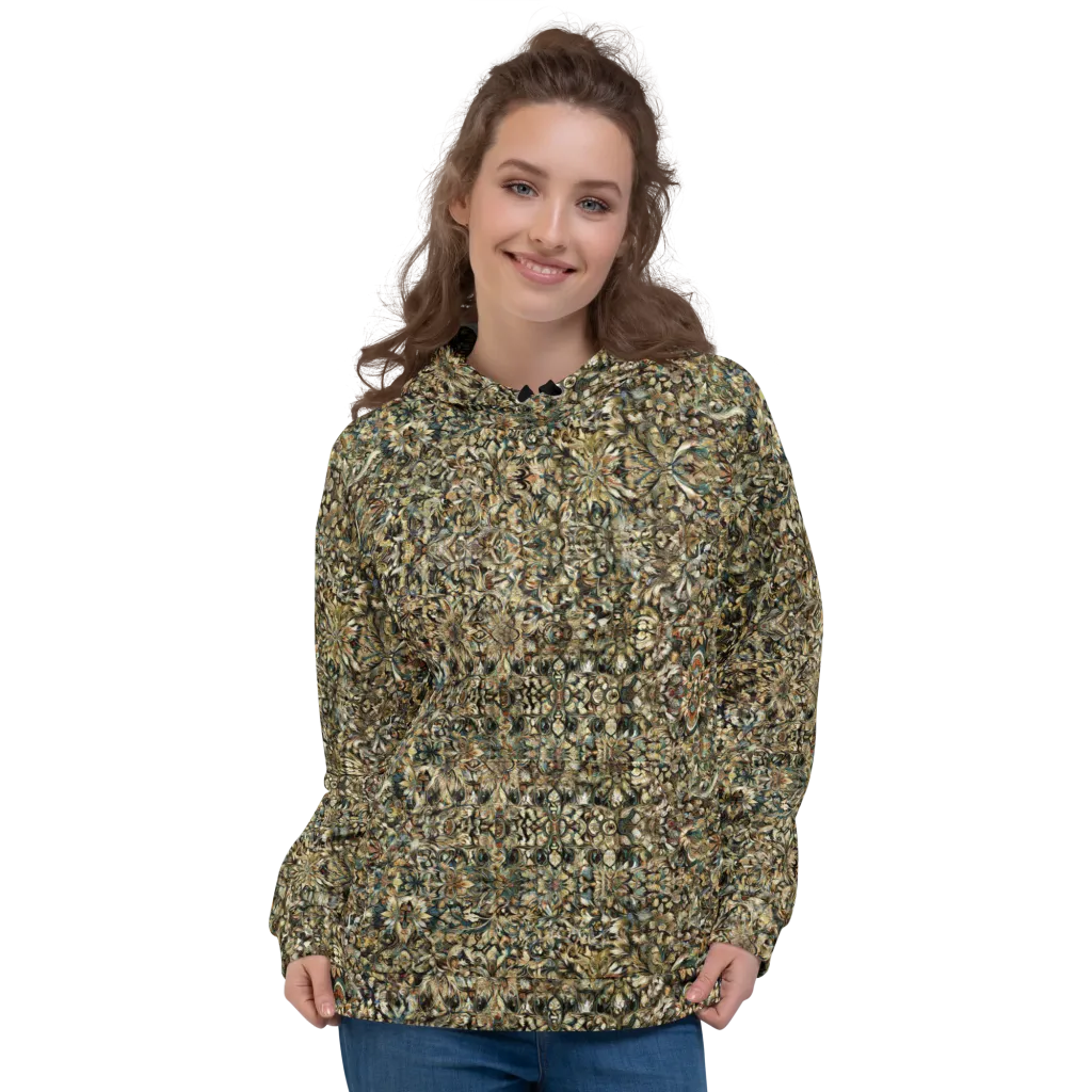 Mossfire Tapestry on Hoodie — Front