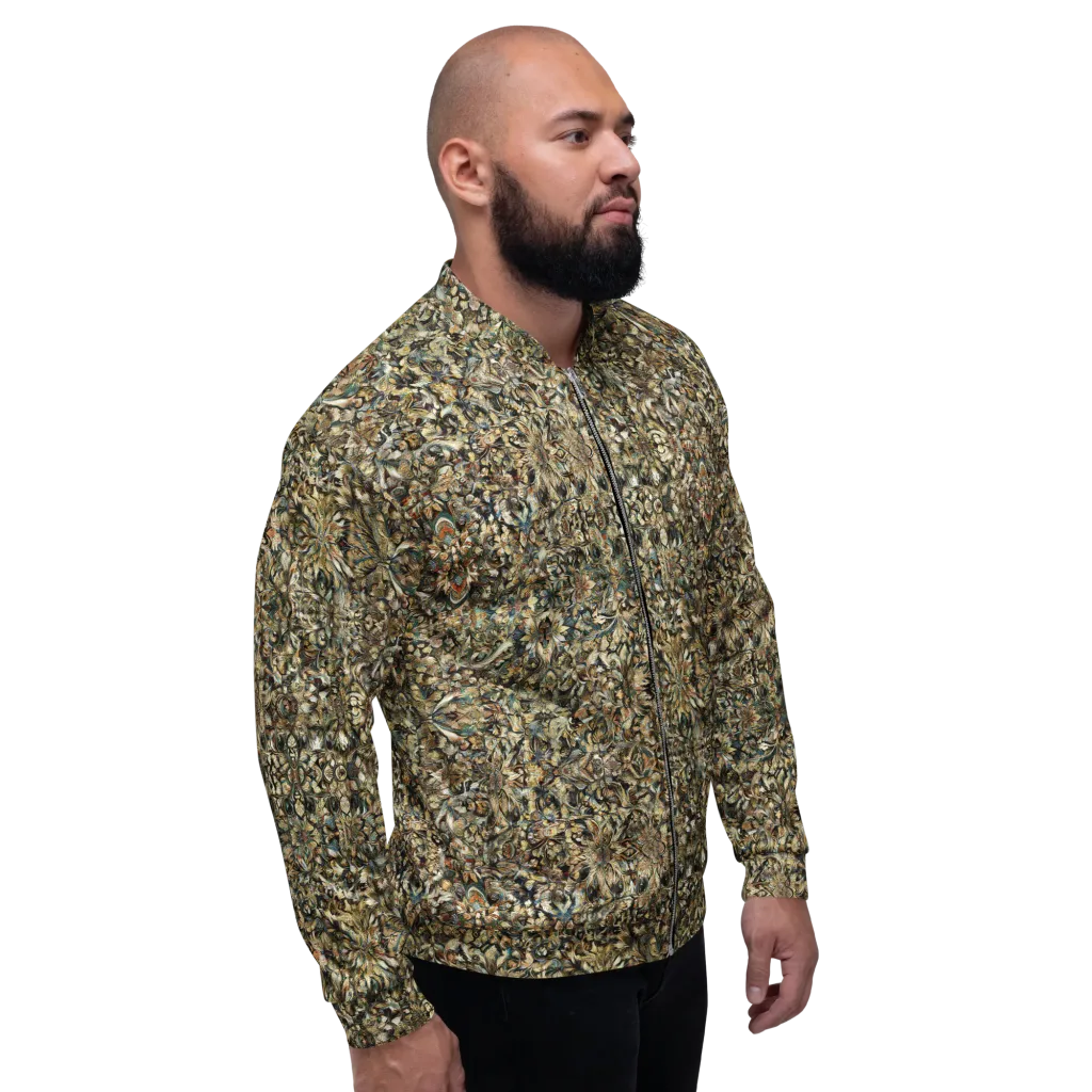 Mossfire Tapestry on Bomber Jacket — Right