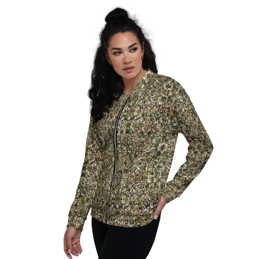 Mossfire Tapestry on a Bomber Jacket
