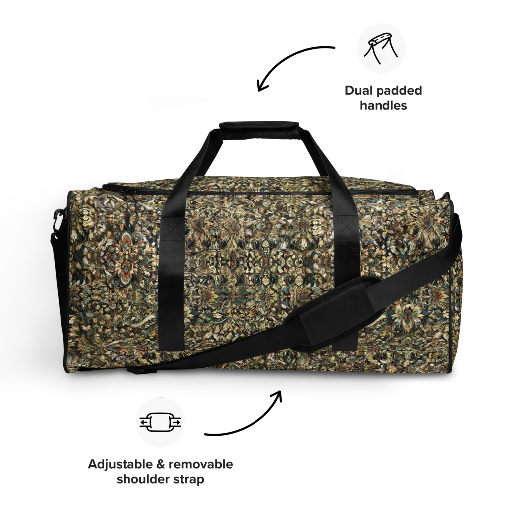 Mossfire Tapestry on Duffle Bag — Front