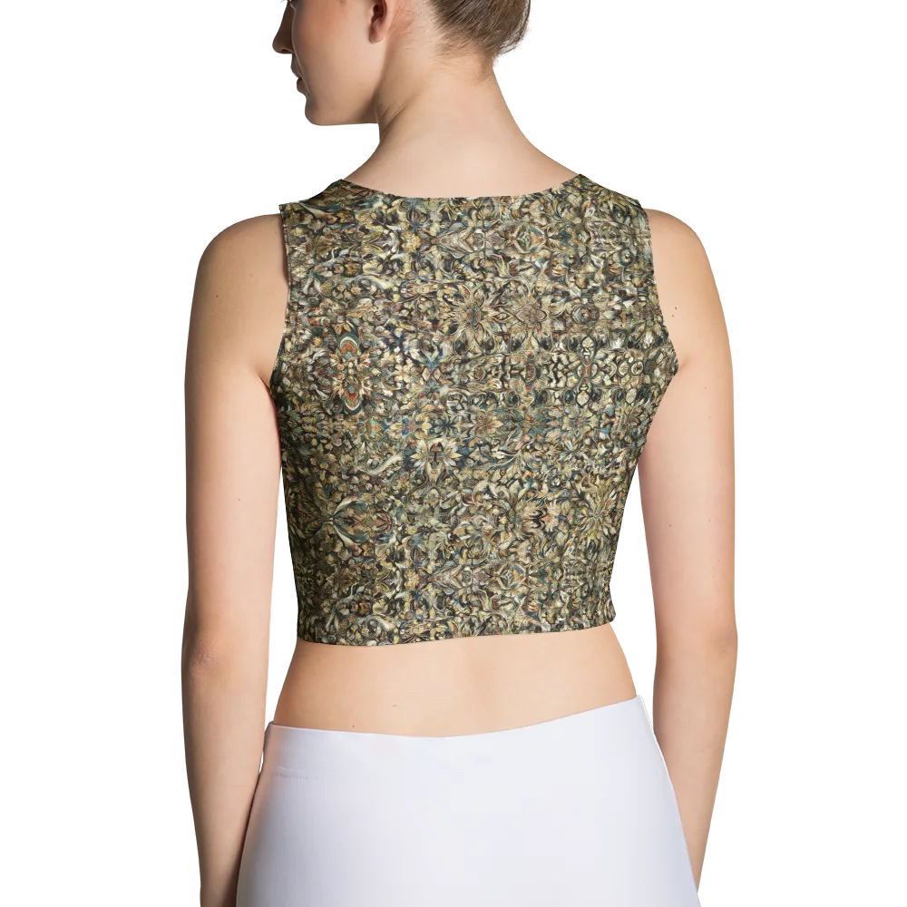 Mossfire Tapestry on Crop Top — Back