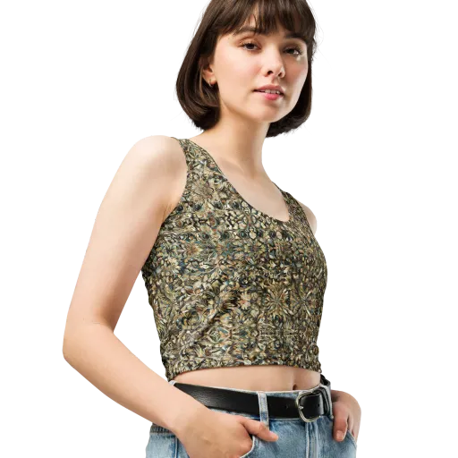 Mossfire Tapestry on a Crop Top