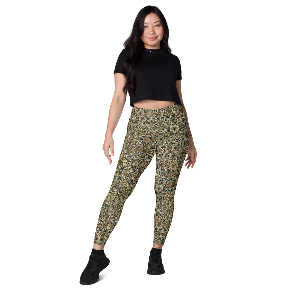 Mossfire Tapestry on Leggings with Pockets — Front