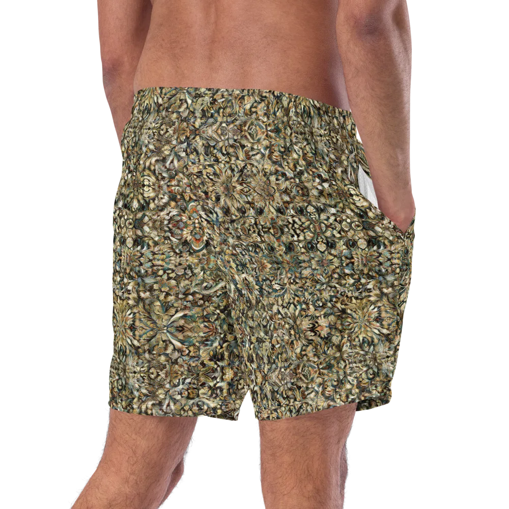 Mossfire Tapestry on Swim Trunks — Right Back