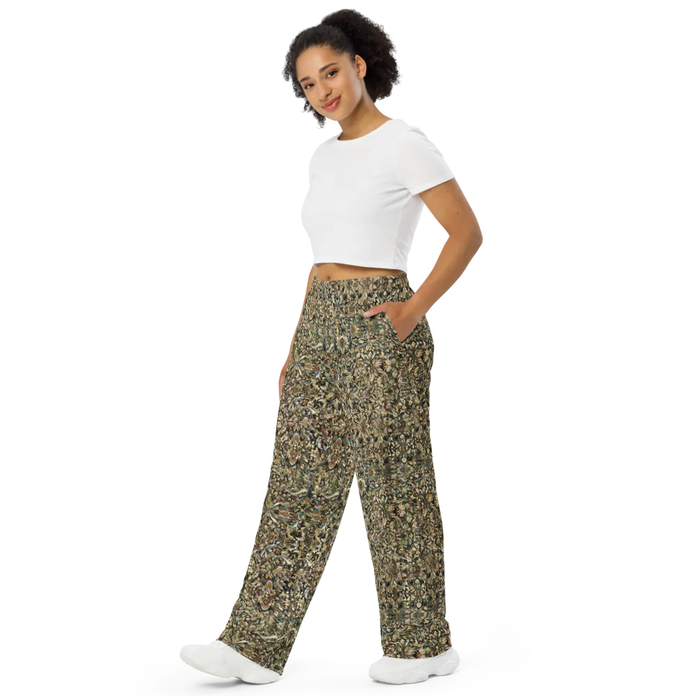 Mossfire Tapestry on Wide-Leg Pants — Left Front