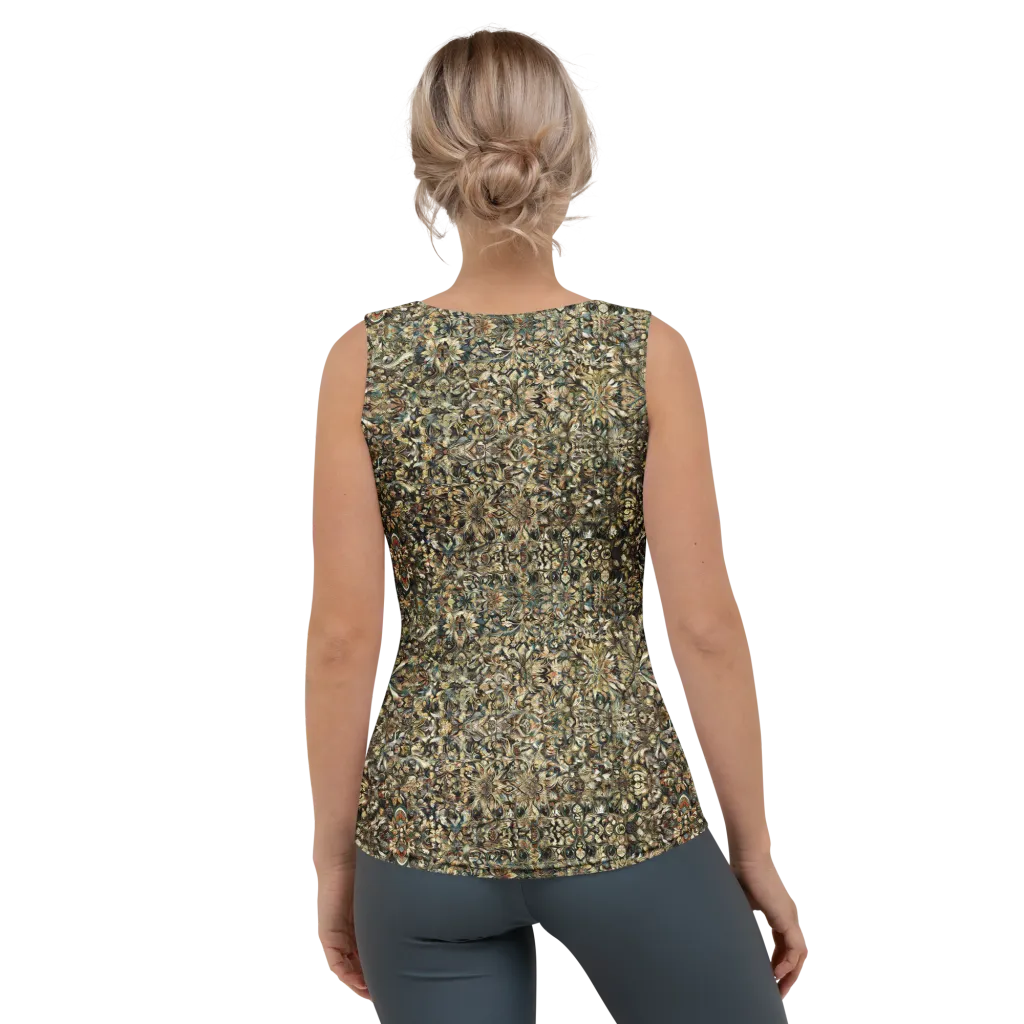 Mossfire Tapestry on Women's Tank Top — Back