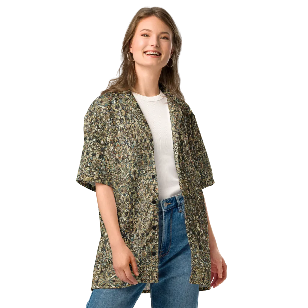 Mossfire Tapestry on Button Shirt — Front