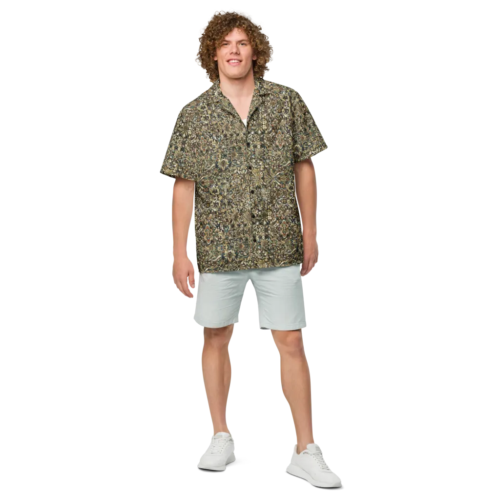 Mossfire Tapestry on Button Shirt — Front