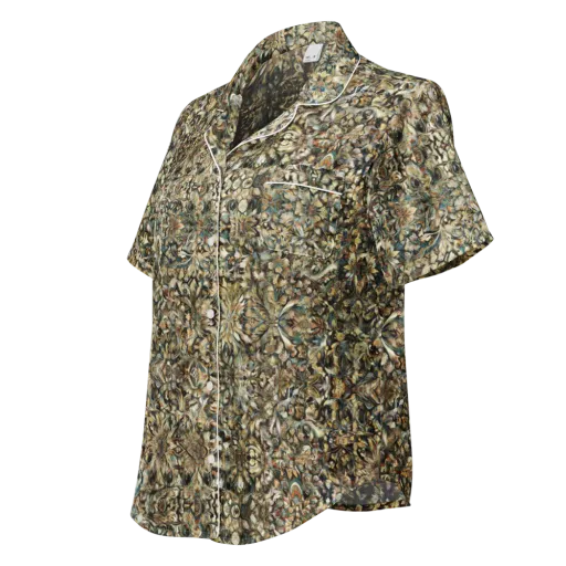 Mossfire Tapestry on a Women's Short Sleeve Pajama Top