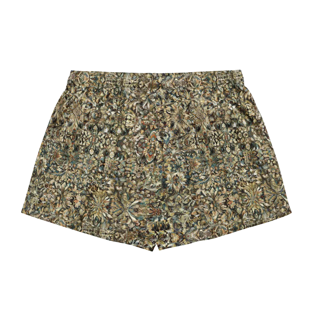 Mossfire Tapestry on Women's Pajama Shorts — Back