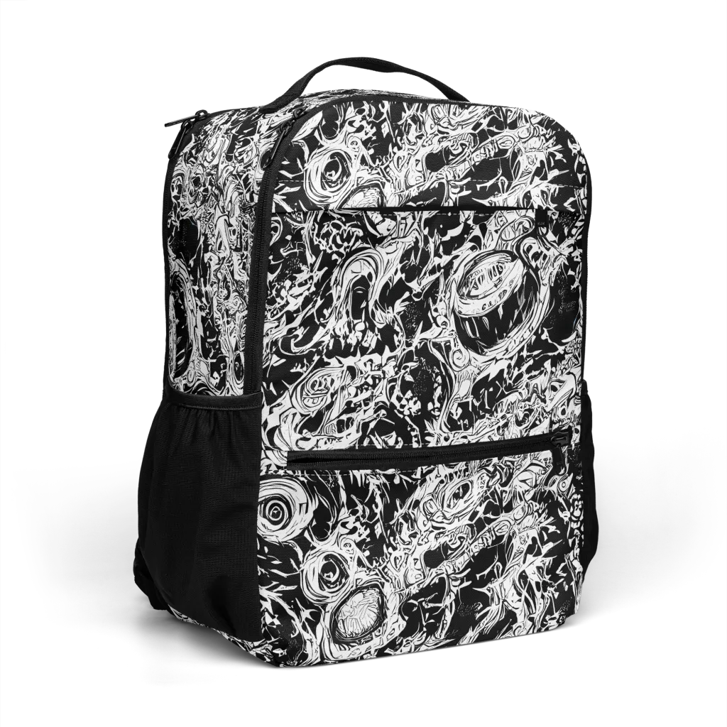 Monochrome Mayhem on Utility Backpack — Right Front