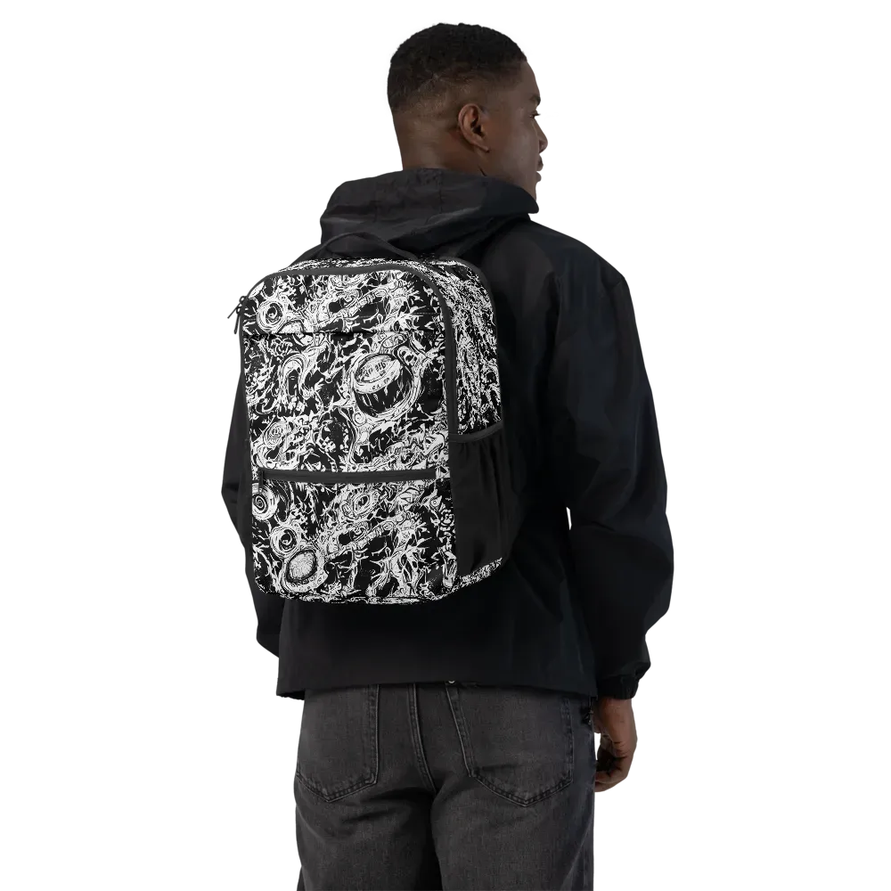 Monochrome Mayhem on Utility Backpack — Back