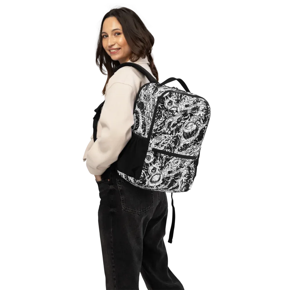 Monochrome Mayhem on Utility Backpack — Back