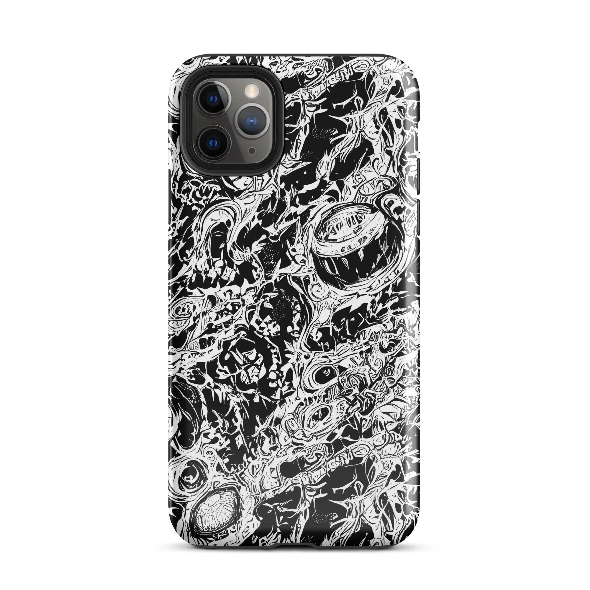 Monochrome Mayhem on Tough Case for iPhone® — Front