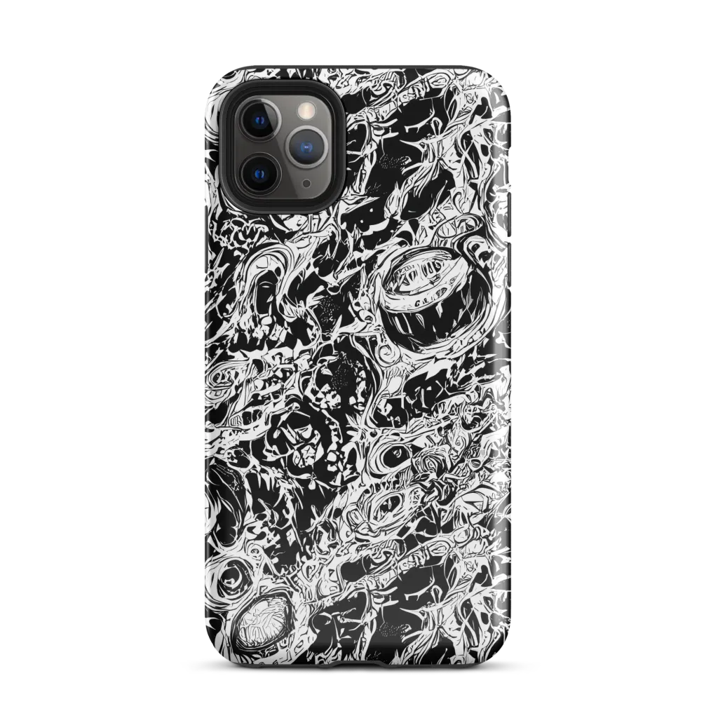 Monochrome Mayhem on Tough Case for iPhone® — Front