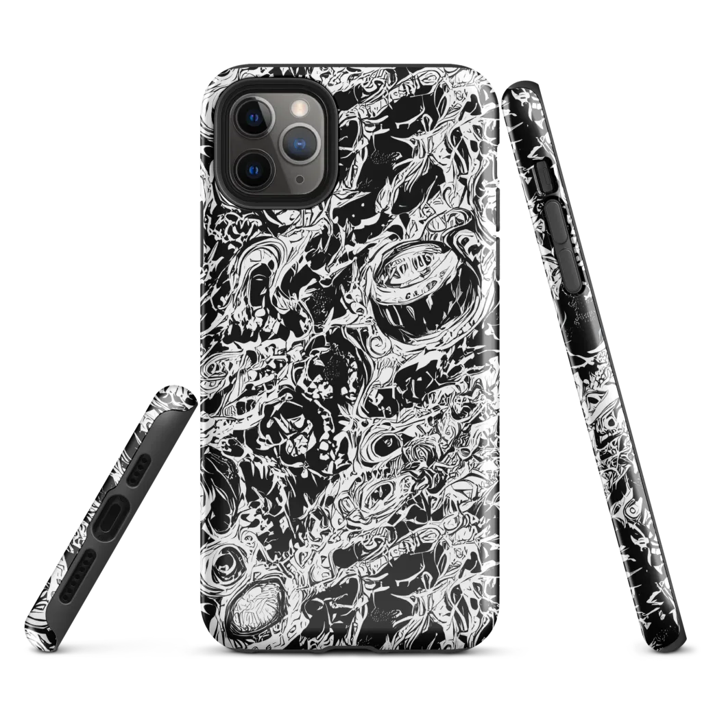 Monochrome Mayhem on Tough Case for iPhone® — Front