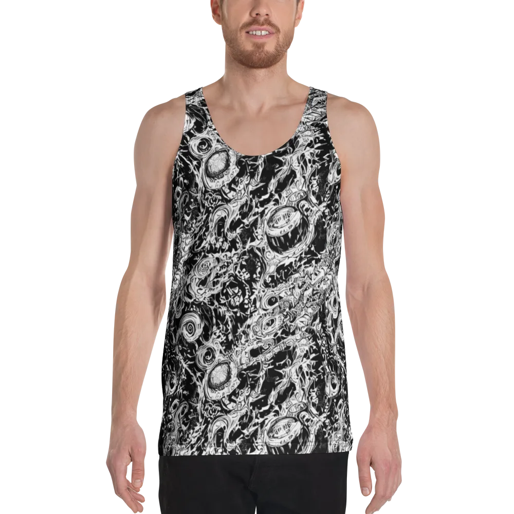 Monochrome Mayhem on Men's Tank Top — Front