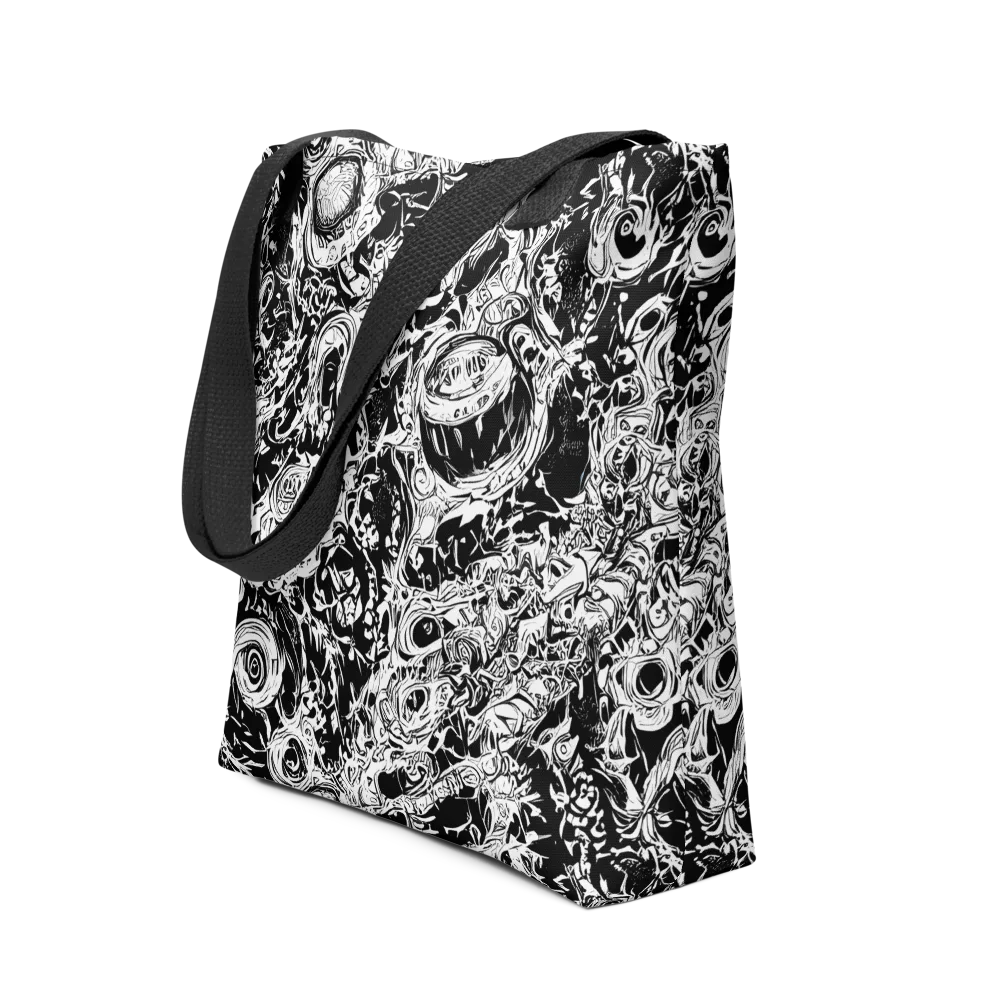 Monochrome Mayhem on Tote Bag — Front