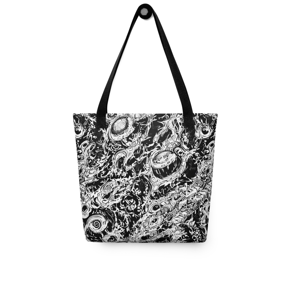Monochrome Mayhem on Tote Bag — Front