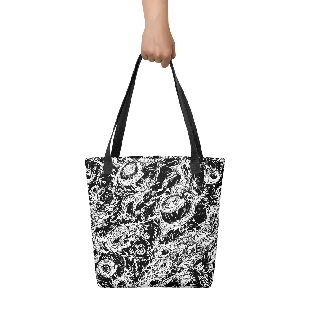 Monochrome Mayhem on Tote Bag — Front