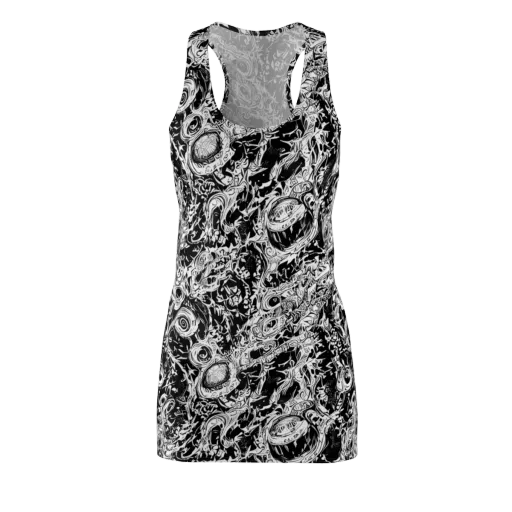 Monochrome Mayhem on a Racerback Dress