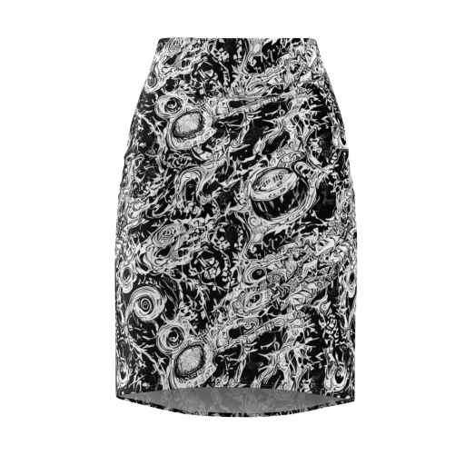 Monochrome Mayhem on a Pencil Skirt