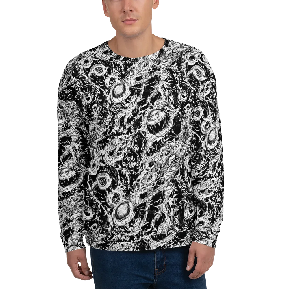 Monochrome Mayhem on Sweatshirt — Front