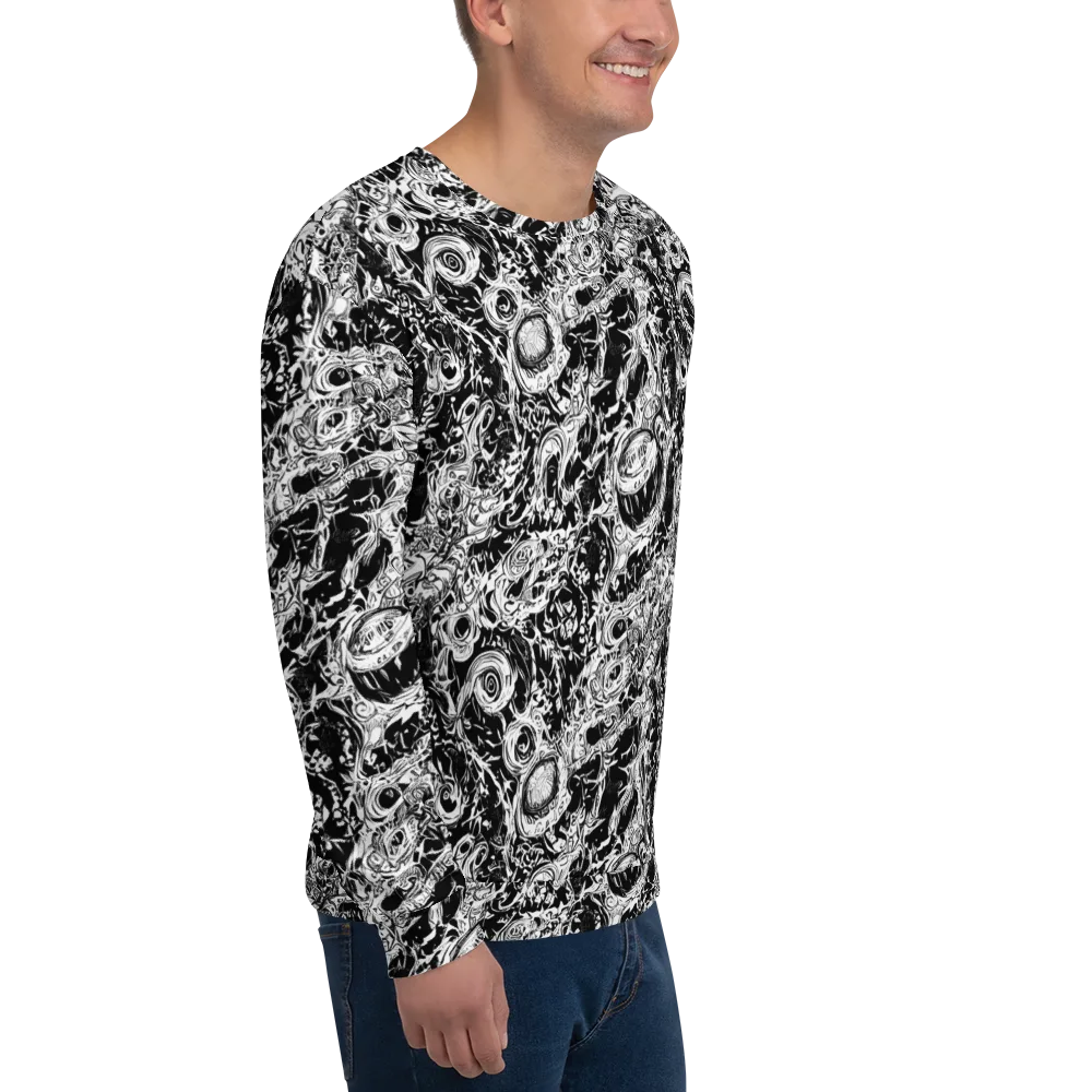 Monochrome Mayhem on Sweatshirt — Right Front