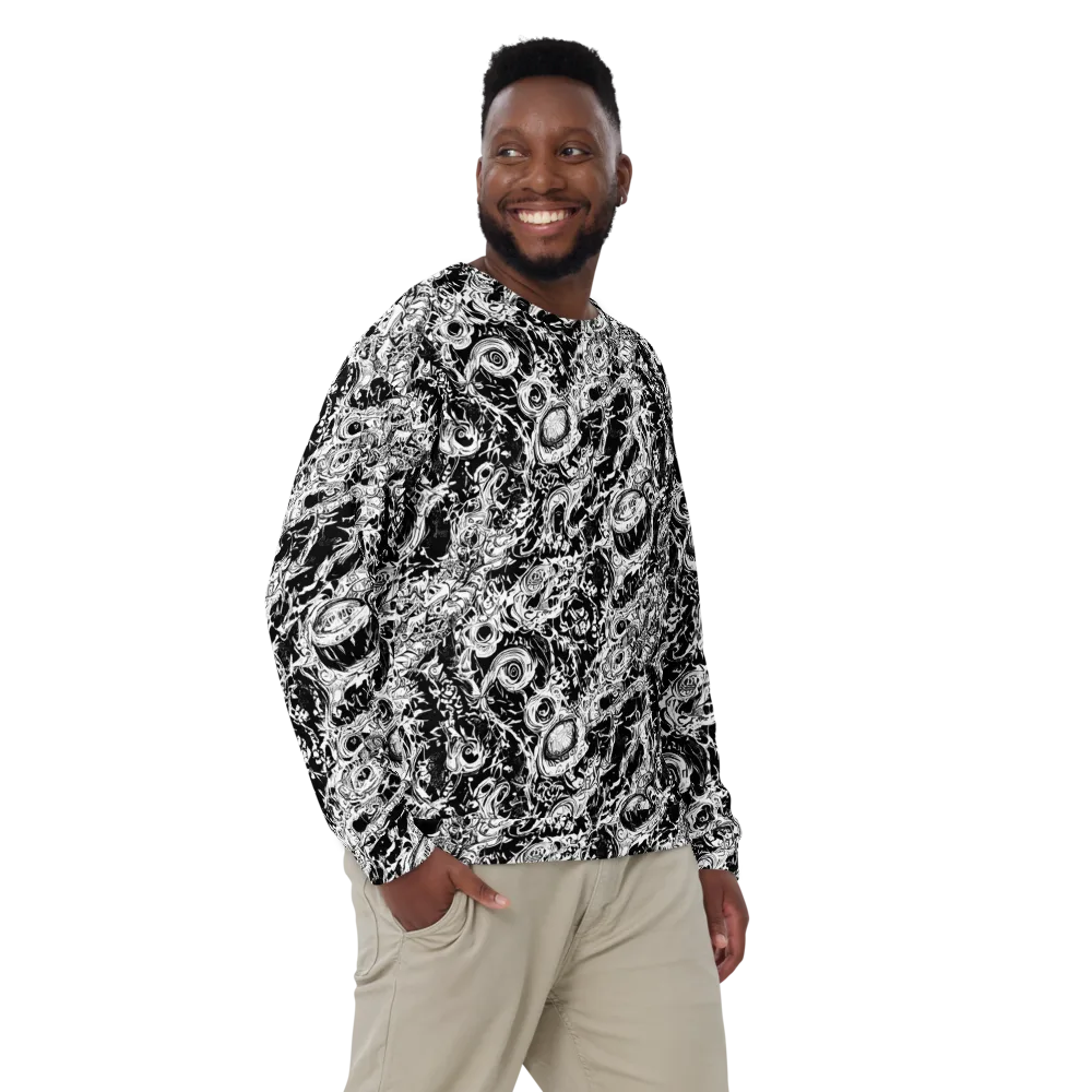 Monochrome Mayhem on Sweatshirt — Front